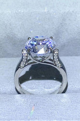5 Carat Moissanite Platinum-Plated Ring - Shah S. Sahota